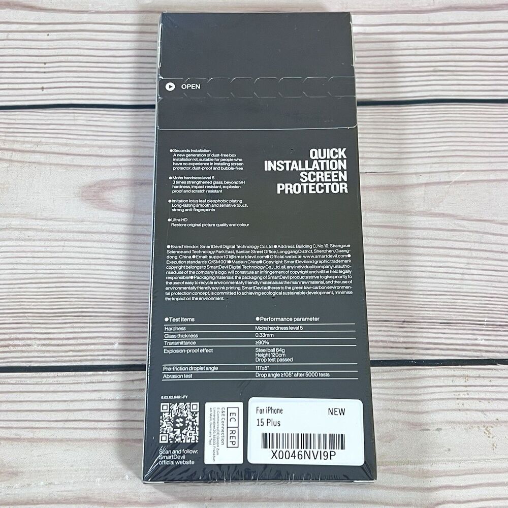 3-Pack Screen Protector iPhone 15 Plus Tempered Glass Quick & Easy Alignment Box - Picture 5 of 8